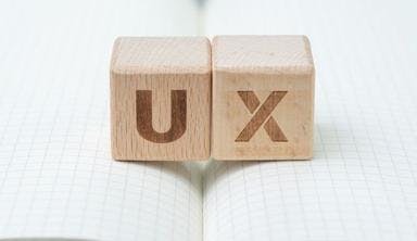 wooden blocks printed with UX